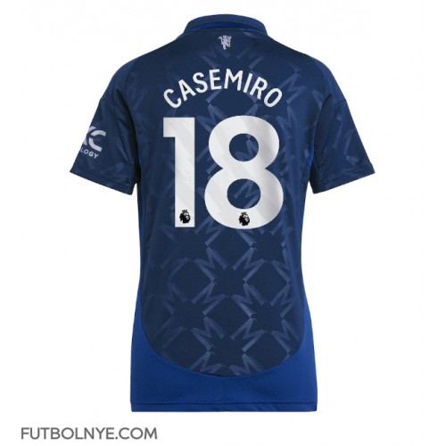 Camiseta Manchester United Casemiro #18 Visitante Equipación para mujer 2024-25 manga corta